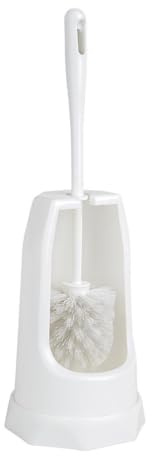 Jantex Round Toilet Brush & Holder Polypropylene 370x165mm, White