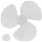 Fan Blades Replacement, Fan Blades, 12 Inch Plastic 3-Leaves Replacement Lightweight for Stand or Desk Fanner, White