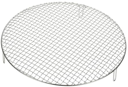 sourcing map 16 Inch Round Cooking Rack, Stainless Steel Canning Racks with Legs, Barbecue Mesh Grill for Baking Cooling Steaming Cookware