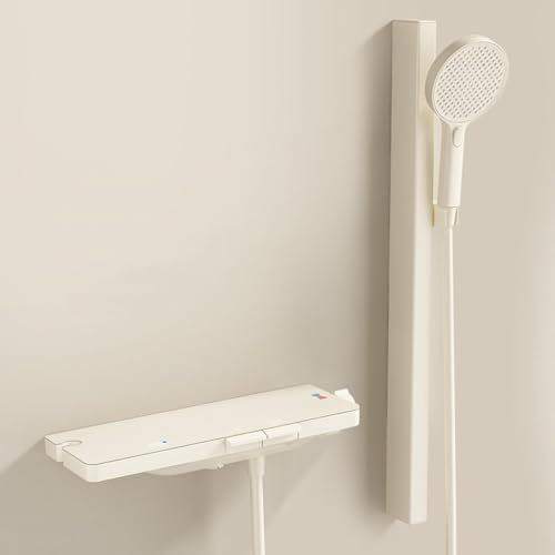 Mitigeur mural pour baignoire/douche - Gris moderne avec affichage LED (blanc)