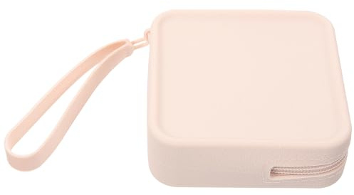 VILLFUL Silikon Periodentasche mit Reißverschluss Milchweißes Weiches Hautähnliches Material Hygienische Aufbewahrung für Binden Unterwegs Praktisches Armband für Junge Mädchen Kompakte