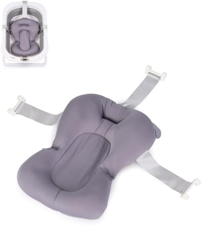 Chipolino Babybadewannen Netz und Kissen Multi, Kunststoffbügel, ab Geburt dunkelgrau