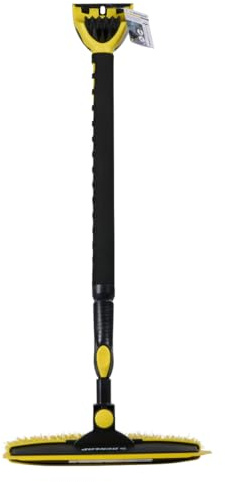 DUNLOP Teleskop Schneebesen mit Eiskratzer Auto - Ausziehbare Schneebürste 85-146 cm - Drehbare Schneebürste Auto 36 cm - Schwarz Gelb