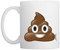 owndis Poo Poop Emoji-Kaffee-Tasse, Keramik, 11 Unzen, Weiß, Kaffeebecher