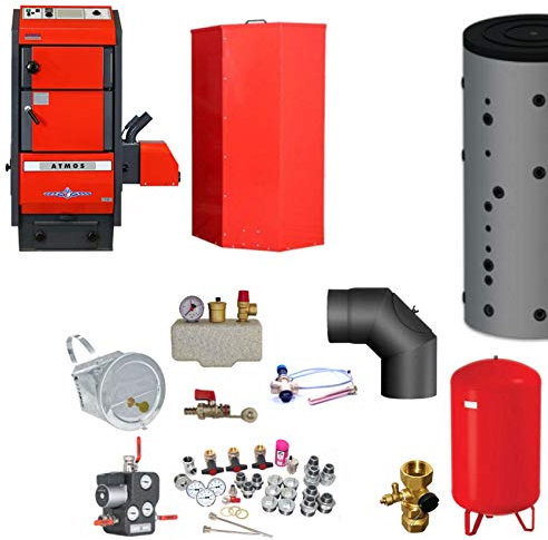 Atmos pellet boiler | P50 with emergency wood operation | 45 kW | complete set 2