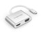 LENTION USB-C to 4K HDMI & VGA Dual Dispaly Digital AV Adapter Compatible 2018 MacBook Air & iPad Pro, New MacBook Pro 13/15 (Thunderbolt 3), Surface Book 2/Go, Chromebook, More (Silver)