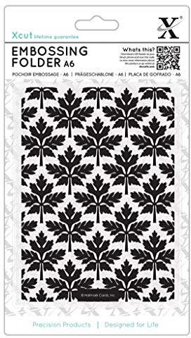 Xcut A6 Embossing Folder Baroque Leaves, DIY Arts & Craft Accessories, Card Making Supplies Embossing Decoration, Scoring Supplies & Crafting Tool Accessories, Scrapbooking, Embossing Ink Pads