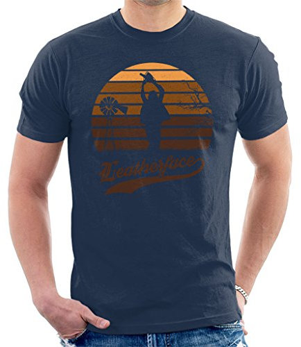 Texas Chainsaw Massacre Leatherface Sunset Men's T-Shirt Navy Blue