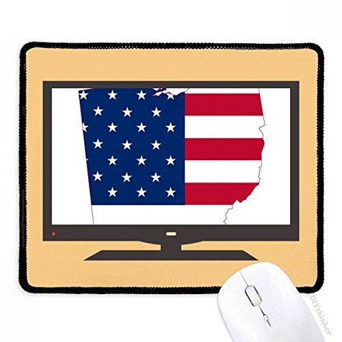 beatChong Ohio USA Karte Stern-Streifen-Flagge Form Computer-Maus-Pad Anti-Rutsch-Gummi Mousepad Spiel Büro