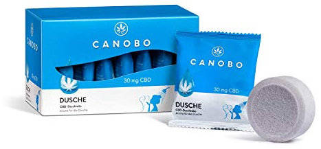 CANOBO DUSCHE (8xPack) | Duschtab mit CBD [30mg] | Wellness für Zuhause | 100% vegan | CBD-Formel aus natürlichen ätherischen Ölen und CBD | Ideal um nach deinem Powerworkout den Tag ausklingen lassen
