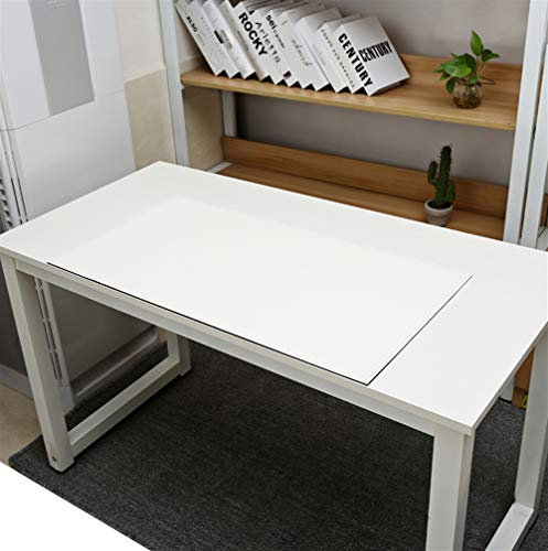 SK Studio Schreibtischunterlage mit Kantenschutz Wasserdichte PU Leder, Rutschfeste mit Mausunterlage für Computertastatur, PC und Laptop Weiß 70x50cm