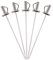 Yardwe - Palillos de dientes de cóctel de acero inoxidable para frutas, kabobs en forma de espada, picas de alimentos, reutilizables, para decoración de fiestas de cumpleaños