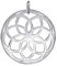 Materia Blume des Lebens Silber 925 Anhänger - Damen Schmuck rhodiniert KA-278-Silber
