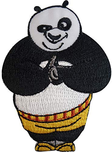ELLU Kung Fu Panda Patch Po Ricamato Distintivo Ferro su Cucire su T Shirt Jeans Bag Jacket