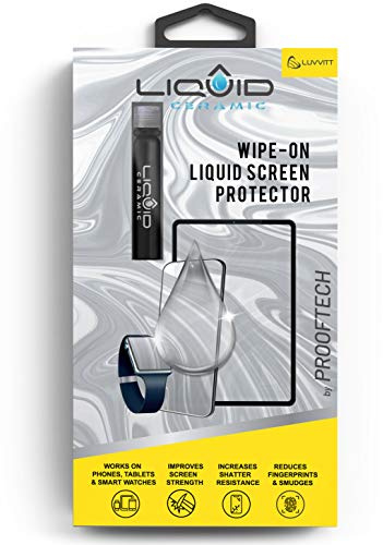 LIQUID CERAMIC Glas-Displayschutz, kratz- und bruchfest, abwischbar, Nano-Schutz für alle Handys, Tablets, Smartwatches für bis zu 4 Geräte – Flasche