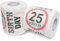 Happy 25 & Sexy AF Birthday Klopapier, 2 Pack, Dekoration und Geschenk Verpackung für den 25. Geburtstag, lustiges Motto Klo Papier, Fun Toilet Paper, Geschenkartikel, Geburtstags-Dekoration, funny