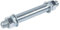 Axe pour Roue de brouette 20mm pour ref 760189 - Acier galvanisé - Longueur 150mm - Largeur moyeu 90mm - pour Roues de brouette