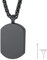 FindChic Memorial Urnen Anhänger Asche Halskette Dog Tag Kette Herren Damen Edelstahl Blut Kette zum befüllen Erinnerungsschmuck mit Trichter Füllen Kit Schwarz
