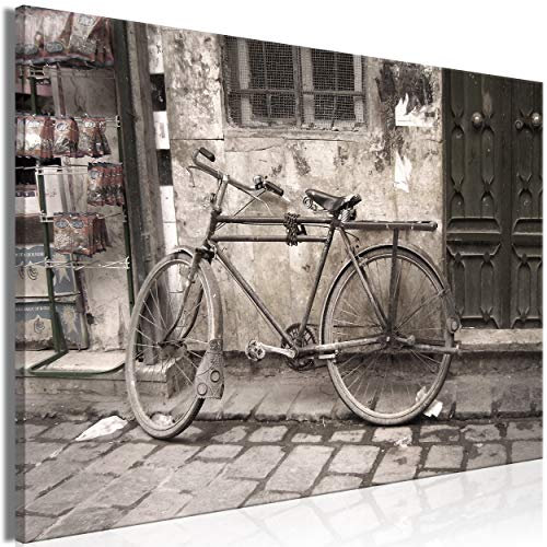 decomonkey Akustikbild Vintage 120x80 cm 1 Teilig Leinwand Modern Bilder Wandbilder XXL Schallschlucker Schallschutz Akustikdämmung Wandbild Deko Leise Radfahren