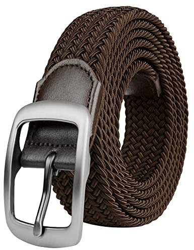 Awlyfm Flechtgürtel Herren 160m Stretchgürtel Elastischer Gürtel Männer Braun