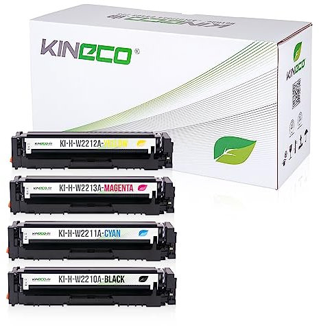 Kineco 4 Toner mit CHIP kompatibel für HP Color Laserjet Pro M255dw M255nw MFP M282nw MFP M283cdw MFP M283fdn MFP M283fdw W2210A W2211A W2212A W2213A 207A
