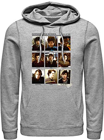 Stranger Things Unisex Hawkins High Hoodie, Heather Grey, XXL