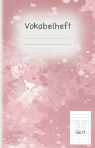 Vokabelheft: Softcover I Vokabelheft I ca. A5 I 32 Blatt I zweispaltig I 9mm I Sprachen lernen und üben I Fremdsprachen wie englisch, spanisch, ... I für Erwachsene I Geschenk zum Schulstart