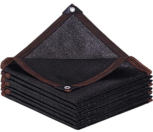 BCBIG Sonnensegel-Rechteckig FüR Balkon,Schattennetz GewäChshaus Blockieren Sie Effektiv Sonnenlicht Und UV-Strahlen, Die Luft Kann Auf Und Ab Zirkulieren,10x10m Schwarz