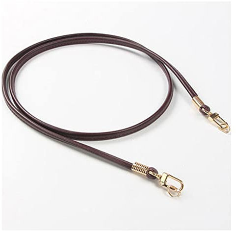 SHTGOI Taschengurt 120cm Lang Abnehmbar Handtaschen Trageriemen mit Karabinerhaken Leder Taschen Schulterriemen Taschenkette Ersetzen Tragegurt Umhängegurt für Damen Taschenzubehör Dunkelbraun