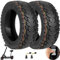VOLOHAS 10*3/255*80 Offroad Tubeless Reifen für Kugoo M4/M4 pro/Kaabo Wolf Warrior/Kaabo Mantis 10/Dualtron Zero 10X Elektroroller 80/65-6 10 Zoll Ersatzräder Selbst Reparierbar Pannensicher (2 Stück)