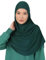Prien Kopftuch für Damen, Lang Muslim Hijab Frauen, Türkisch Khimar Schal Islamische Kleidung, Konfektionshijab Kopftücher Kleider, Muslimische Sport Head Scarf Set (Smaragd)