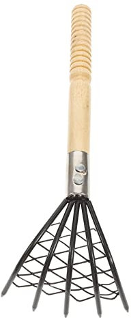 FONDOTIN 1pezzi Rastrello Inossidabile Con Per Vongole e Molluschi Strumento Per Scavare Design e
