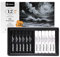 Artecho Oil Pastels Set of 12 PCS, 6 White and 6 Black Oil Pastels, Soft Oil Pastels for Art Painting, Drawing, Blending, Oil Crayons Pastels Art Supplies (10 x 70 mm)