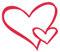 Pack of 6 Love Heart Scribble Stickers - Scrapbook Stickers - Laptop Stickers - Cute Stickers - I Love You Gifts - Heart Stickers - Phone Stickers - Love Gifts for Her (8cm x 7cm, Red)