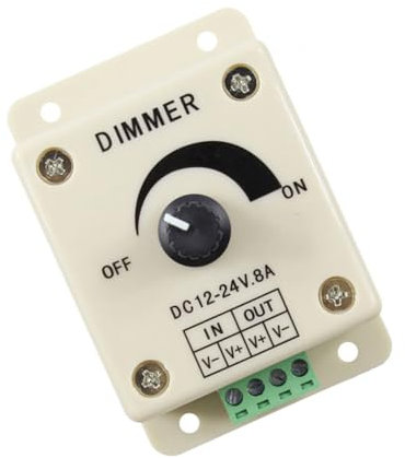 jojofuny 8a Led Hand-drehdimmer Pwm Schalter Wandmontage Panel Dimmer Stufenlos Zur Lichthelligkeit Regulierung Für Led-leuchten Und Dimmerschalter Gebrauch