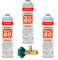 REPORSHOP - 3 Botellas Gas Minus 60 350Gr + Valvula Sustituto R32, R410A Freeze Organico