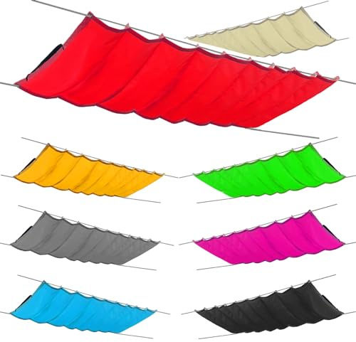 Sonnensegel einziehbares Sonnensegel Pergola Markise Wasserdicht Sonnenschutz Garten verstellbar 100% Schutz vor UV-Strahlungen (B:150cm L:200cm, Rot)
