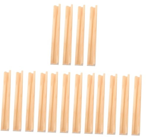Ciieeo 16 STK Base Tragbares Gestell Dominohalter Für Dominosteine Domino-tabletthalter Spielkartenhalter Fliesenhalter Domino Zubehör Regale Für Dominosteine Domino-Organizer Hölzern