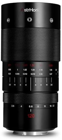 AstrHori 120 mm F2.8 2X Makroobjektiv Vollformat Große Blende Manuelles mittleres Teleobjektiv mit Festbrennweite Compatible with Canon RF Mount Spiegellose Kameras