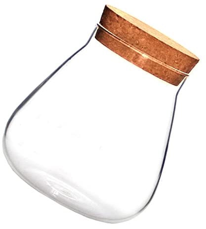 2 Pièces Bouteille en Verre De Liège Pots à Bougies à Fabriquer Décorations à Bulles Couvercles De Terrarium en Liège Vase à Fleurs Présentoir Brown Bouchon De Bouteille en Liège POPETPOP