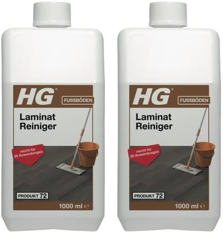 HG Laminat, Vinyl und PVC Reiniger, ein frisch duftender, konzentrierter Bodenreiniger für alle Arten Von Laminat-, Vinyl und PVC-Böden, geeignet für die regelmäßige Anwendung - 1 Liter