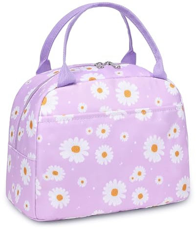 Kimwadalh Wiederverwendbare Lunchtasche für Damen und Mädchen, isolierte Lunchtasche, wasserabweisend, für Arbeit, Picknick, Strand, Reisen