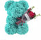 GDJIAYIYI Valentines Gift,Rose Teddy Bear,Rose flower Bear,Artificial Flower Bear, Bear Flower,Birthday Gift, for Women,Ladies,Girlfriends,Girls, Moms, Grandmothers, Fathers (Green)