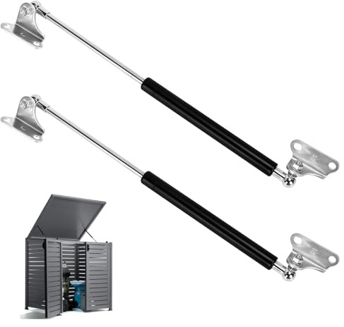 Lot de 2 Vérins à Gaz, Universel Amortisseur à Gaz Tige Hydraulique à Ressort à Gaz pour Lit de Camping-Car, Boîte à Outils, Meuble TV, Trappe de Sol, Poubelle D'extérieur (15in 300N)