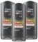 Dove Men+Care 3-in-1 Endurance Body, Face & Hair Wash 400ml – Pack of 3 | 24hr Nourishing MicroMoisture | Sport Care Shower Gel for Clean & Hydrated Skin | Multipack