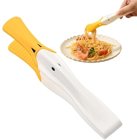 Silikon Küchenzange, Silikon-Küchenutensilien Im Enten-Design Mit Hitzebeständigem Silikongriff, Enten Küchen Zange Mit Starker Griff, Ideal Zum Kochen, Grillen