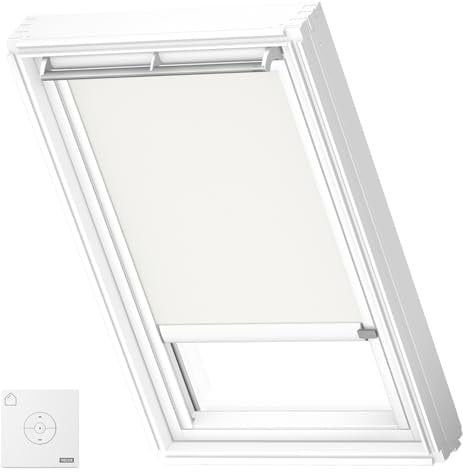 VELUX Original Solar-Verdunkelungsrollo für CK04, Weiß, weiße Führungsschiene