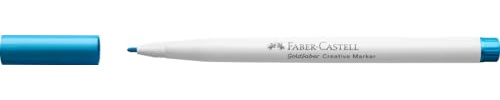 Faber-Castell Goldfaber Kreativmarker Rundspitze 1.5mm Spitze Farbe 543 Ozeanblau Zeichnen Kreativ Lettering Skizzieren DIY Upcycling Färben Marker Stift für viele kreative Kunstprojekte