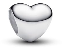 PANDORA Moments Heart Mini Charm in Sterling Silver, Compatible with Moments, 793998C00