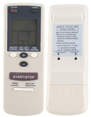 Telecomando di ricambio per climatizzatore Fujitsu AR-BB1 AR-AB10 AR-DB5 – Materiale ABS nessuna installazione necessaria pronto all'uso